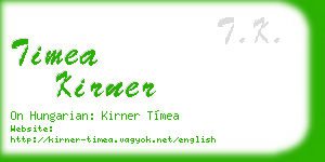timea kirner business card